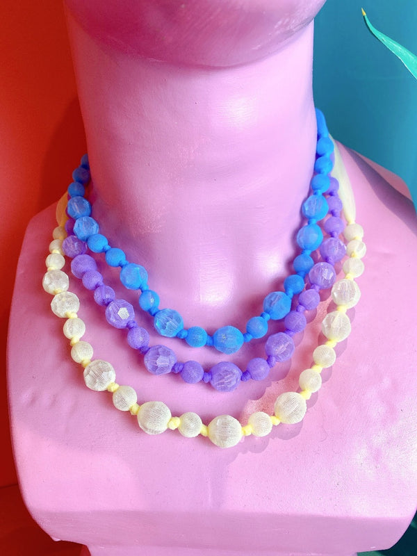 Beads &amp; Ribbon Necklace 