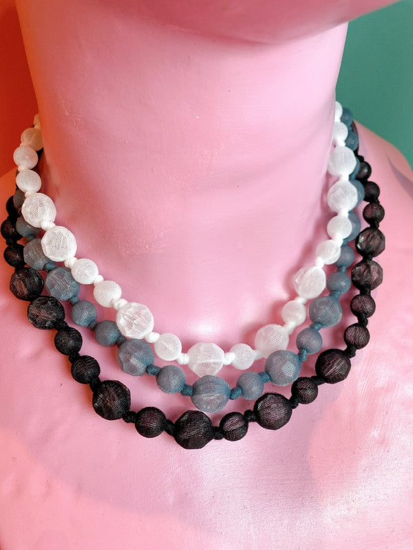 Beads&Ribbon Necklace